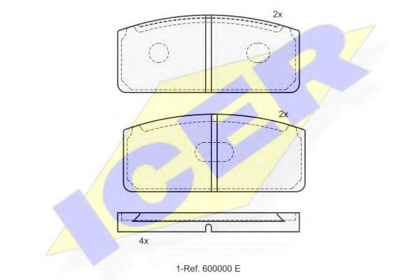 Тормозные колодки icer 180029