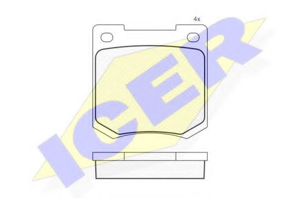 Тормозные колодки icer 180044