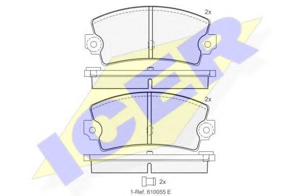 Тормозные колодки ICER 180098
