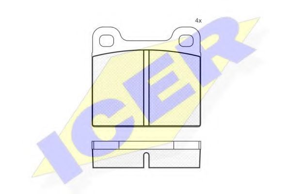 Тормозные колодки ICER 180162