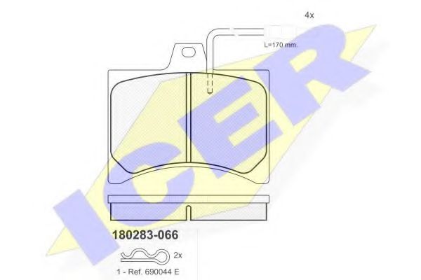 Тормозные колодки ICER 180283