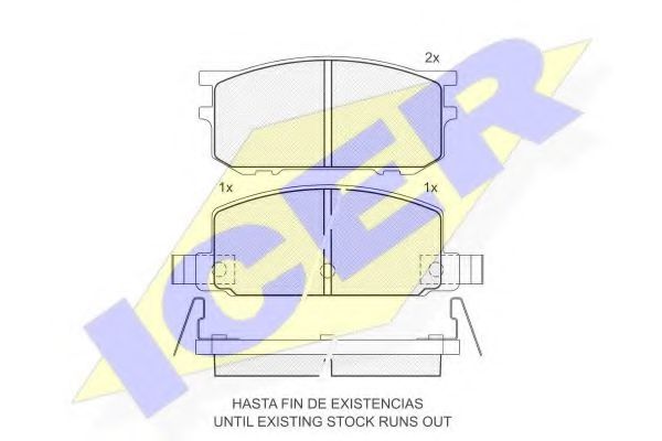 Тормозные колодки icer 180308
