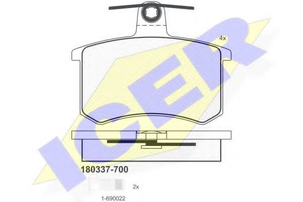 Тормозные колодки ICER 180337-700