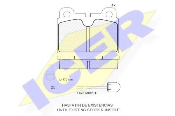 Тормозные колодки icer 180360