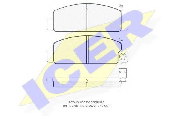 Тормозные колодки icer 180369