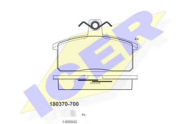 Тормозные колодки ICER 180370-700