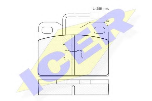 Тормозные колодки icer 180408