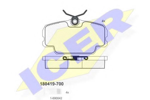 Тормозные колодки ICER 180419-700