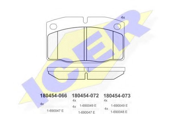 Тормозные колодки ICER 180454