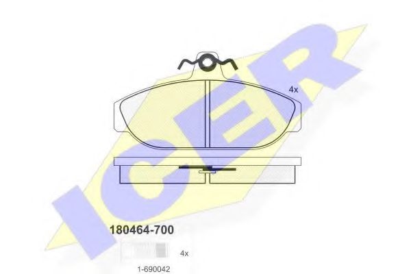 Тормозные колодки ICER 180464-700