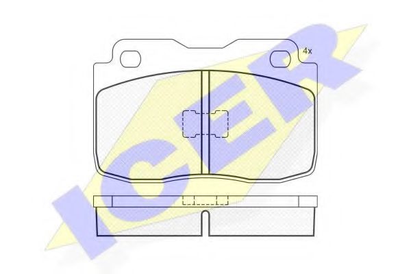 Тормозные колодки ICER 180473