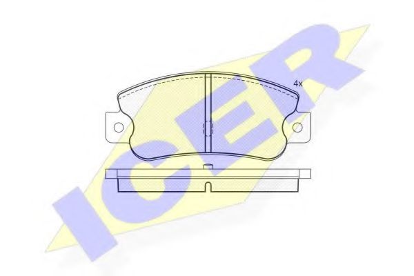 Тормозные колодки ICER 180490