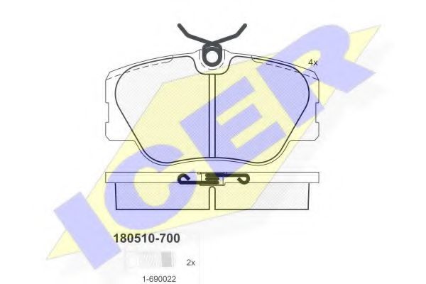 Тормозные колодки ICER 180510-700