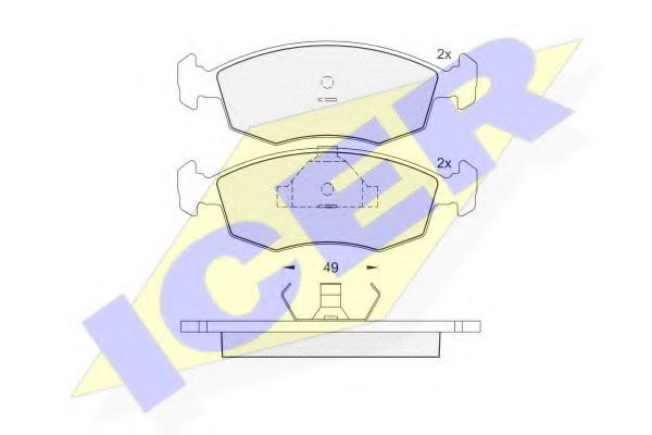 Тормозные колодки ICER 180543