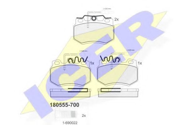 Тормозные колодки ICER 180555-700