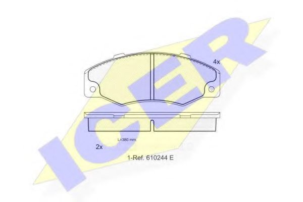 Тормозные колодки ICER 180556