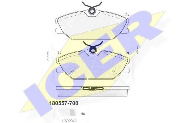 Тормозные колодки ICER 180557-700