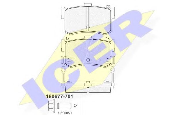 Тормозные колодки ICER 180677-701