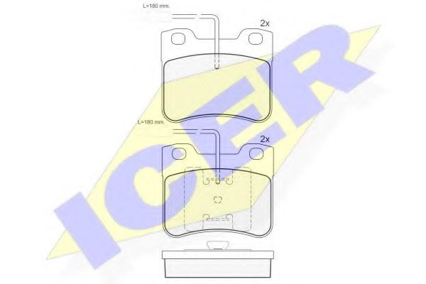 Тормозные колодки ICER 180691