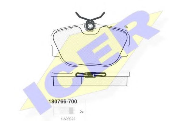 Тормозные колодки ICER 180766-700