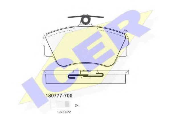 Тормозные колодки ICER 180777-700