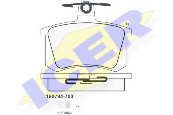 Тормозные колодки ICER 180784-700