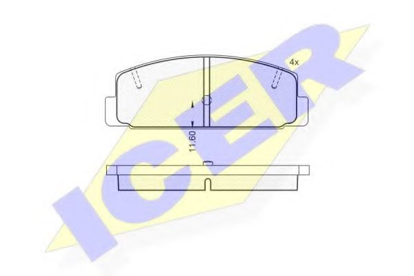 Тормозные колодки ICER 180785