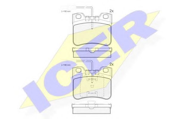 Тормозные колодки ICER 180788