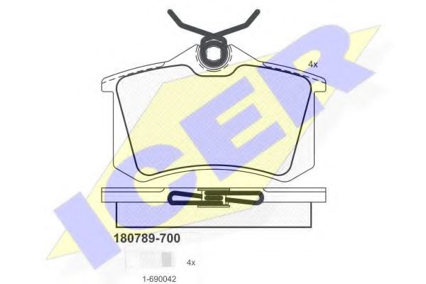 Тормозные колодки ICER 180789-700