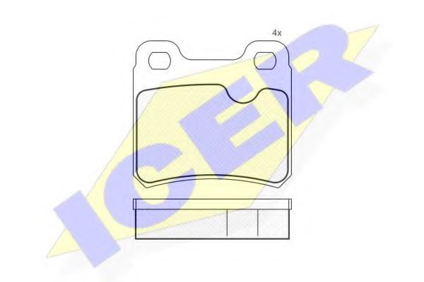 Тормозные колодки ICER 180807