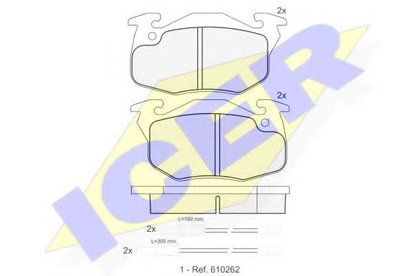 Тормозные колодки ICER 180866