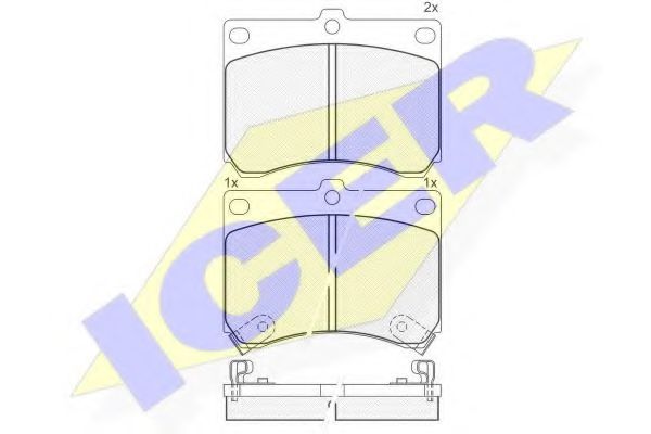 Тормозные колодки ICER 180879