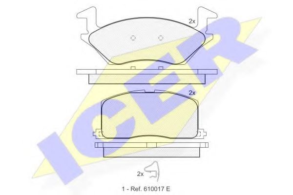 Тормозные колодки ICER 180888