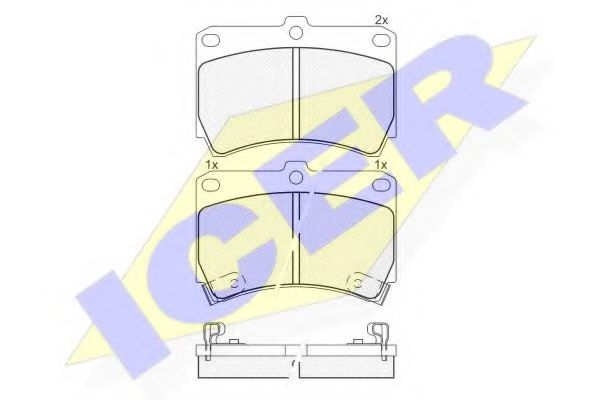 Тормозные колодки ICER 180970