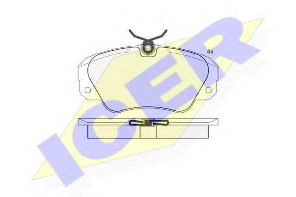 Тормозные колодки ICER 180989
