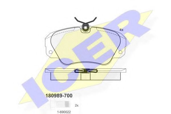 Тормозные колодки ICER 180989-700