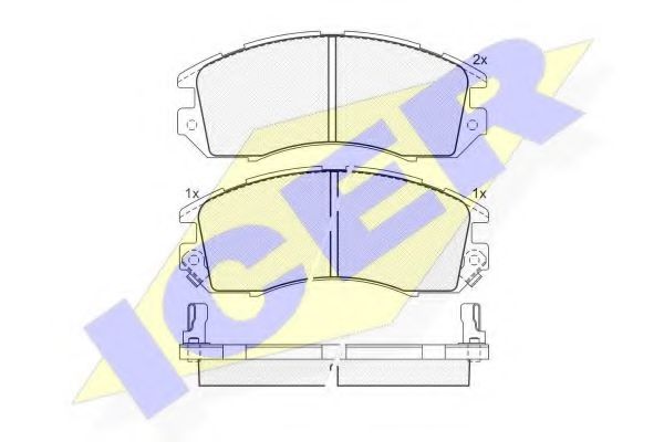 Тормозные колодки ICER 180998