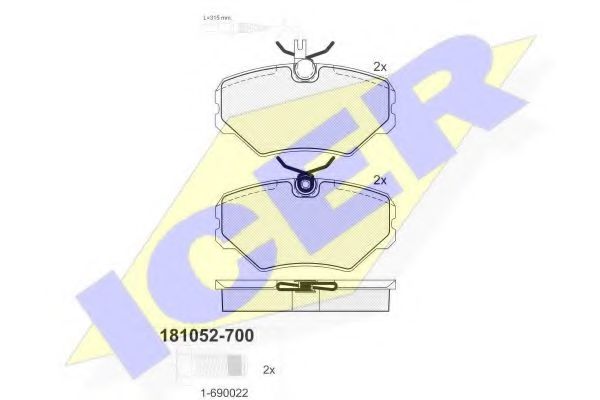 Тормозные колодки ICER 181052-700