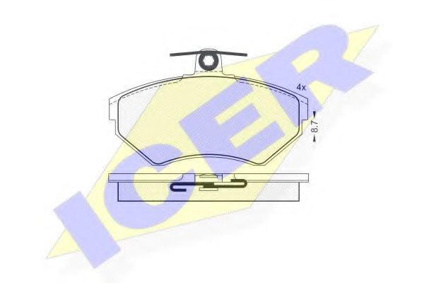 Тормозные колодки ICER 181156