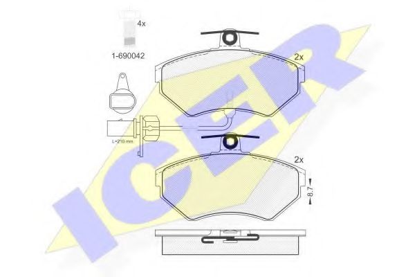 Тормозные колодки ICER 181157-203