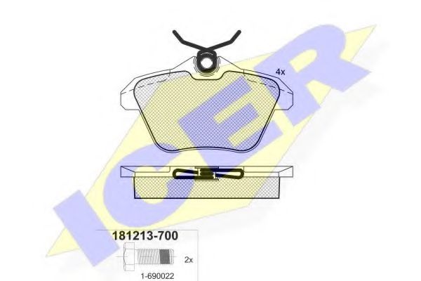 Тормозные колодки ICER 181213-700