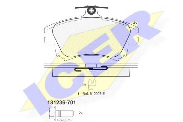 Тормозные колодки ICER 181236-701
