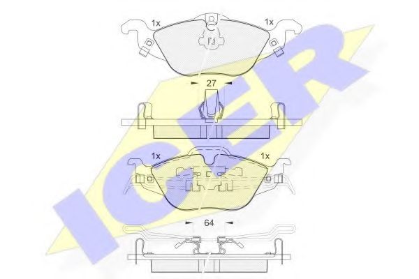 Тормозные колодки ICER 181249