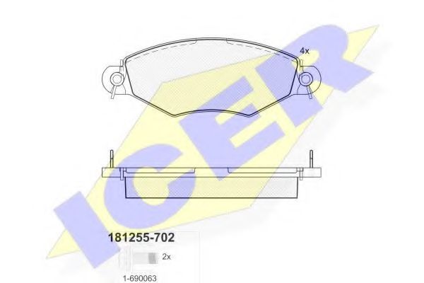 Тормозные колодки ICER 181255-702