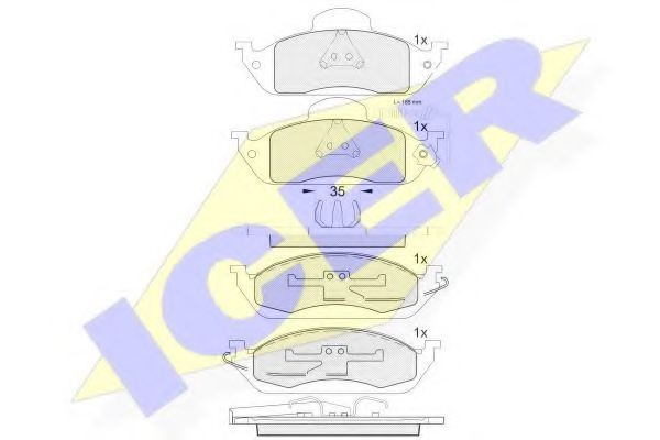 Тормозные колодки ICER 181276