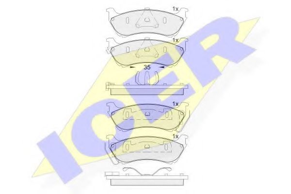 Тормозные колодки ICER 181277
