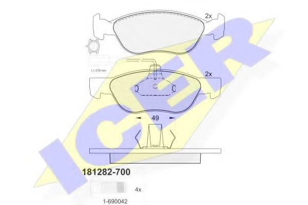 Тормозные колодки ICER 181282-700