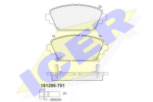 Тормозные колодки ICER 181286-701
