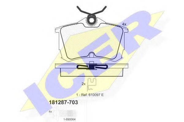 Тормозные колодки ICER 181287-703