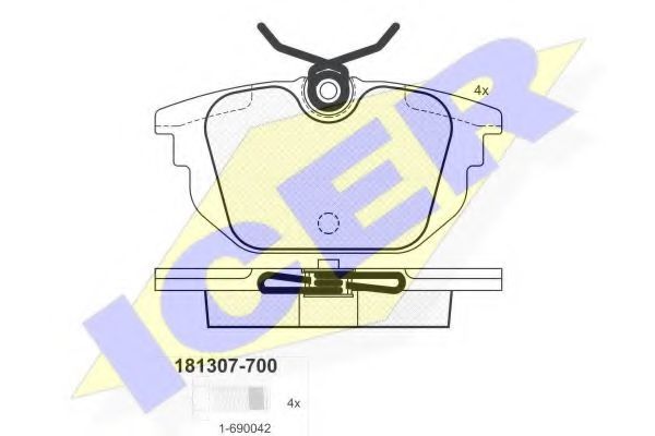 Тормозные колодки ICER 181307-700